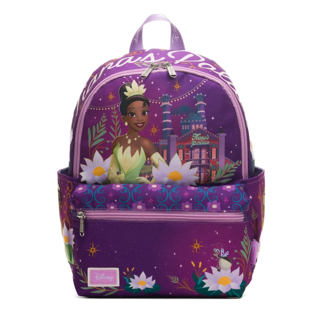 Disney Princess and The Frog Tiana's Palace Purple and Green Mini Backpack Nylon